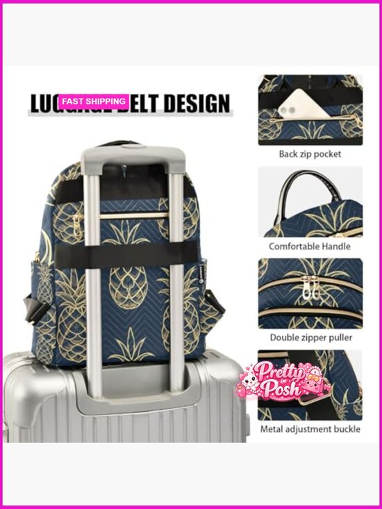 Mini Backpack Purse for Women Travel Lightweight Daypack Nylon Polyester main image 5